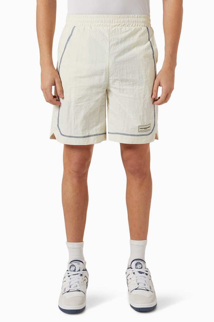 

Contrast Stitch Shorts in Re-Shell100©, Neutral