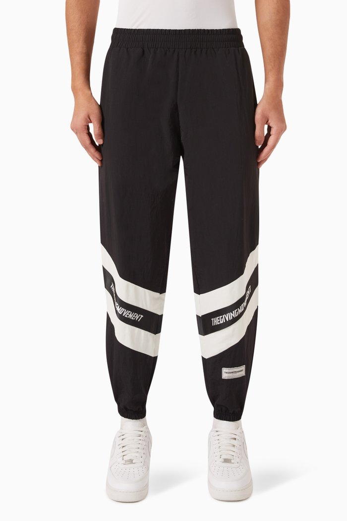 Logo Tape 27" Joggers in Re-Shell100©, Black