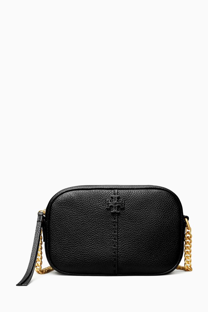 

McGraw Camera Bag in Pebbled Leather, Black
