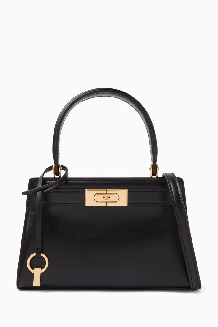 

Petite Lee Radziwill Satchel Bag in Leather, Black