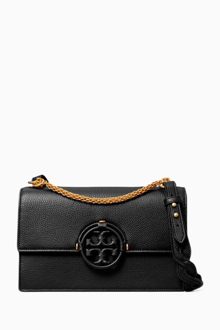 

Miller Shoulder Bag in Leather, Black