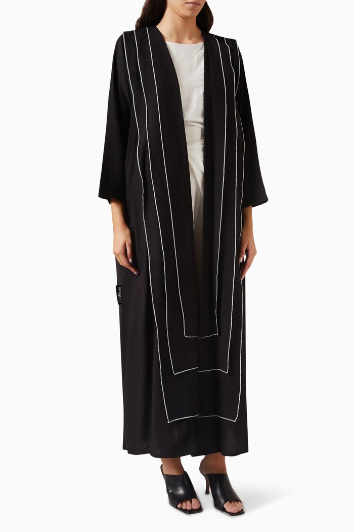 

3-piece Daily Abaya Set in Cotton, Black