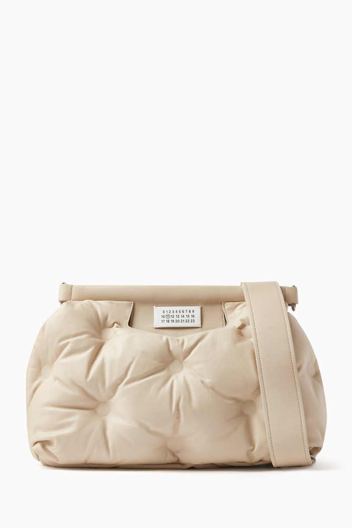 

Glam Slam Classique Shoulder Bag in Nappa Leather, Neutral