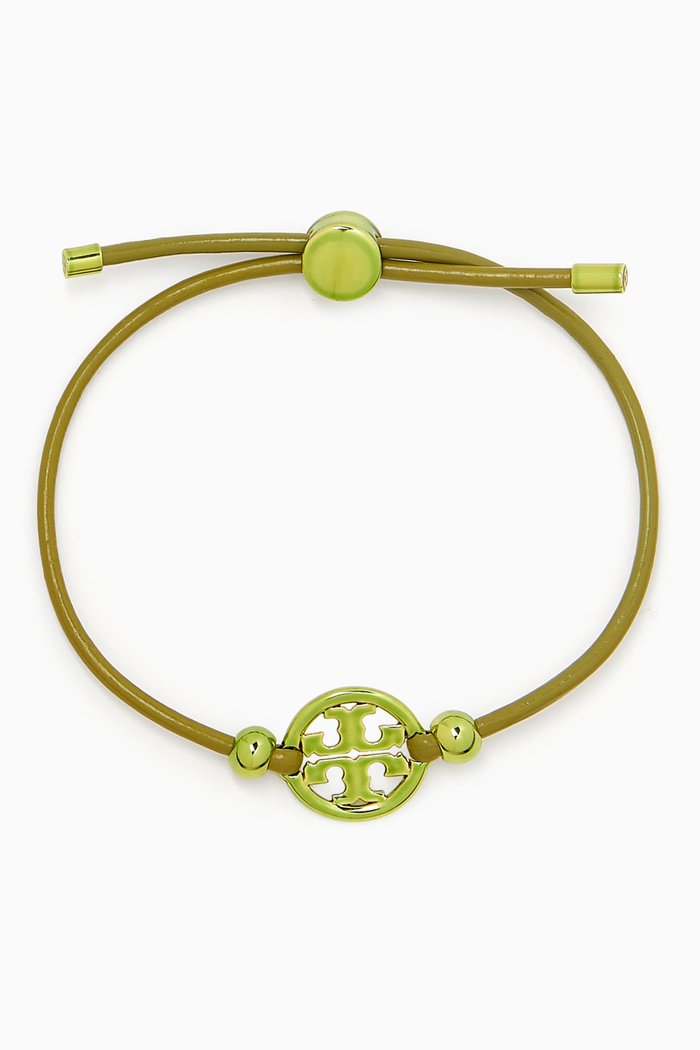 

Miller Slider Bracelet in Enameled Brass, Green