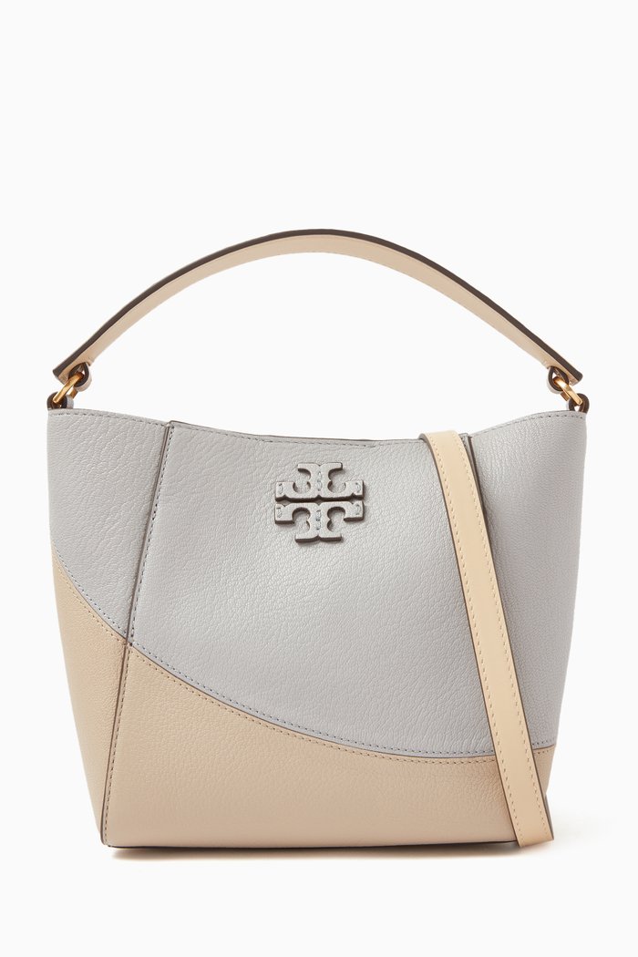 

Small McGraw Bucket Bag in Pebbled Leather, Grey