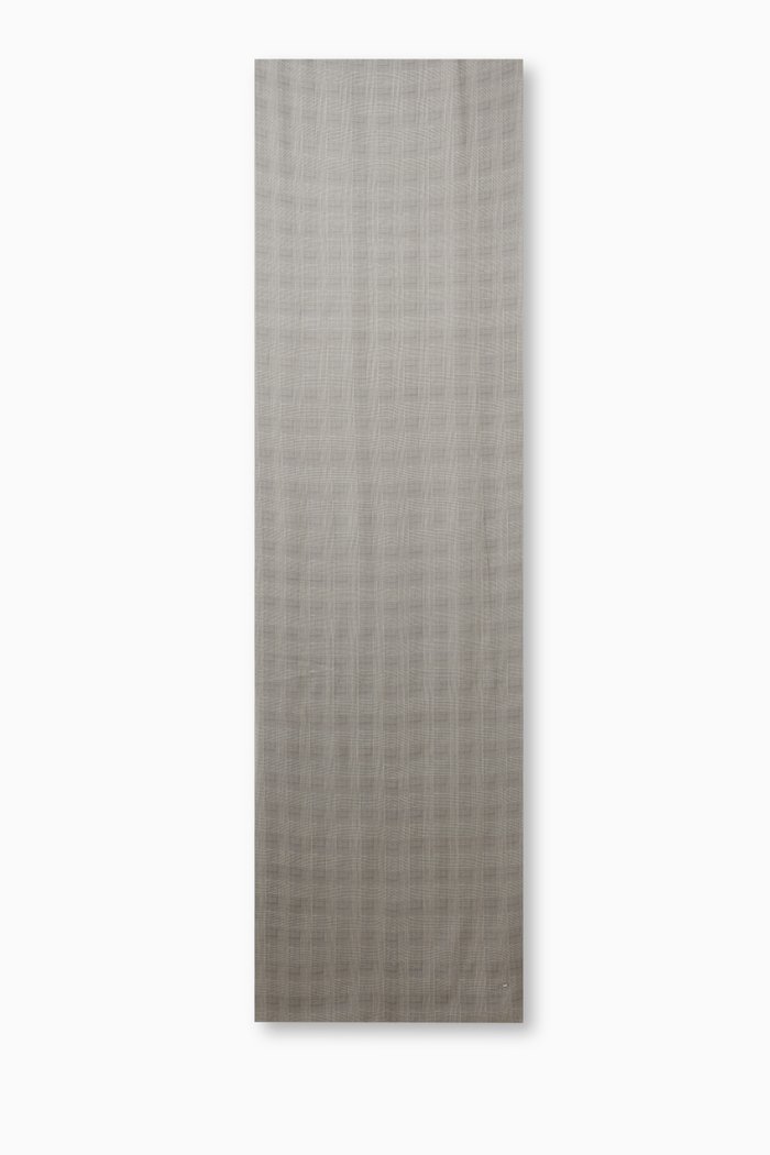 

Extra-long Stole in Prince of Wales Silk-charmeuse, Black