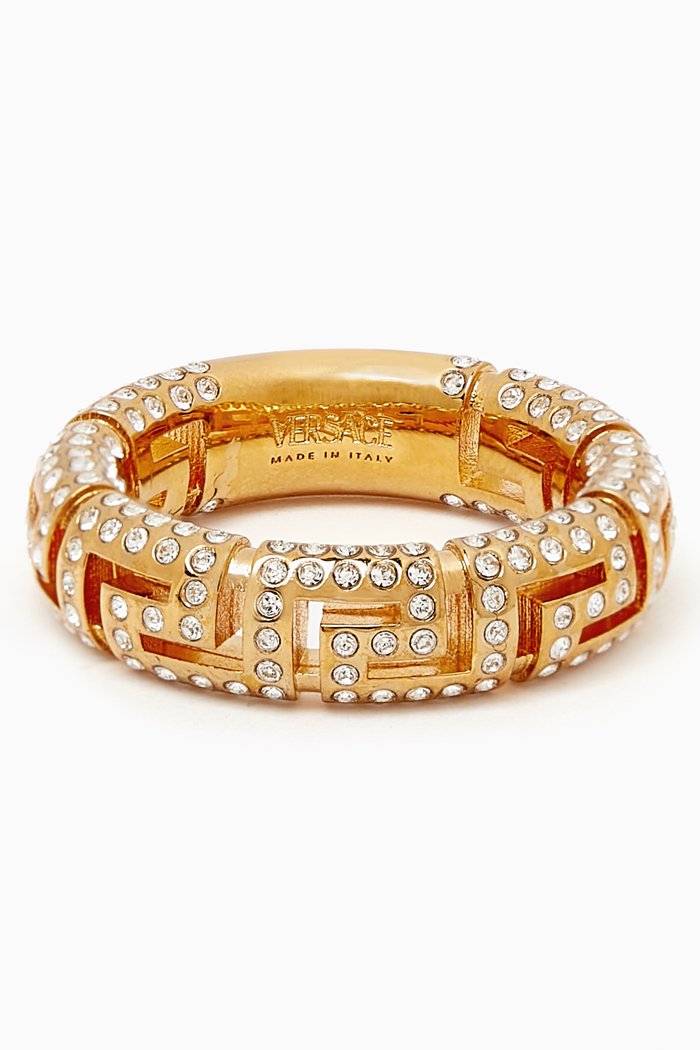 

Crystal Medusa Greca Ring in Metal, Multicolour