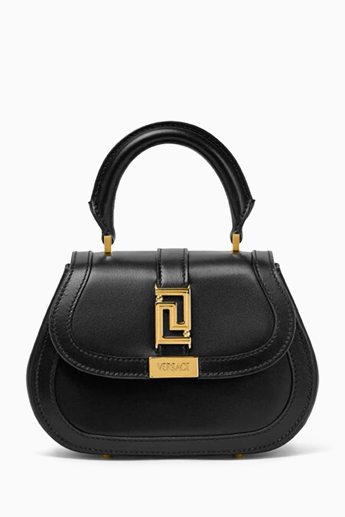 

Mini Greca Goddess Top-handle Bag in Leather, Multicolour