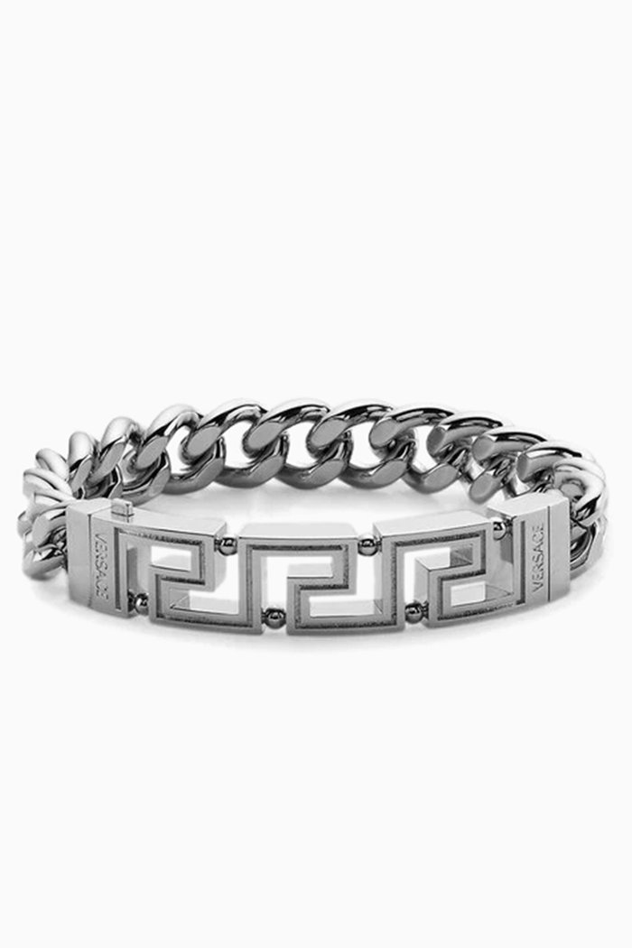 

Greca Chain Bracelet in Silver-tone Metal