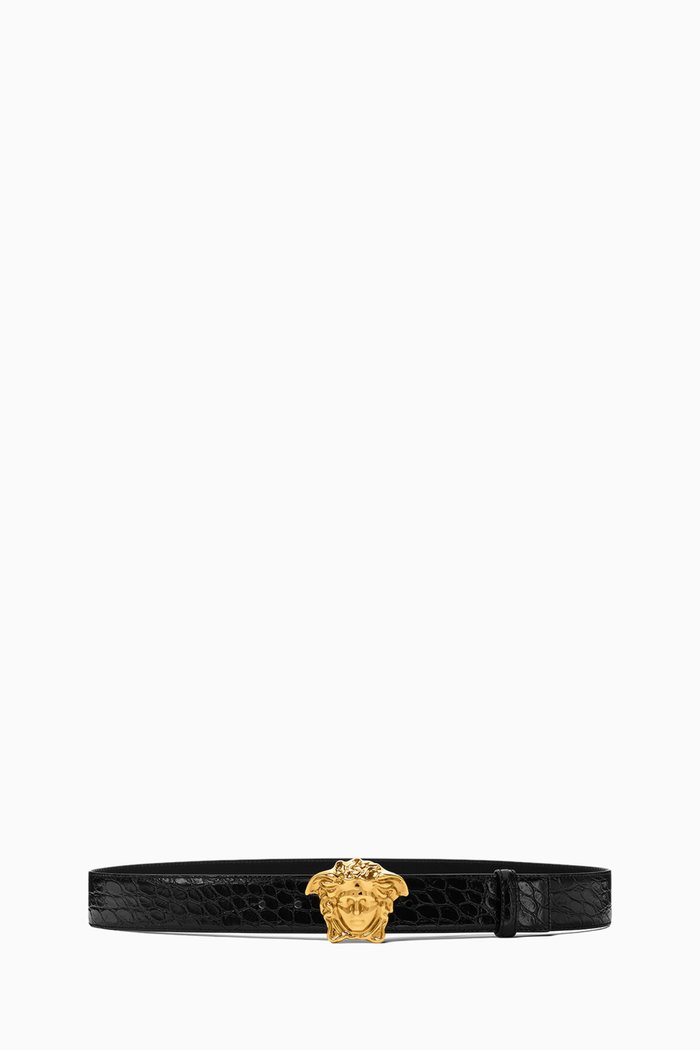 

La Medusa Belt in Croc-embossed Leather, Multicolour