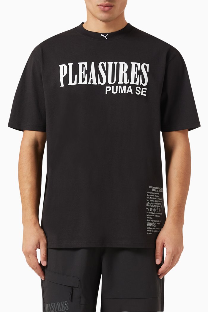 

x Pleasures Typo T-shirt in Cotton-jersey, Black