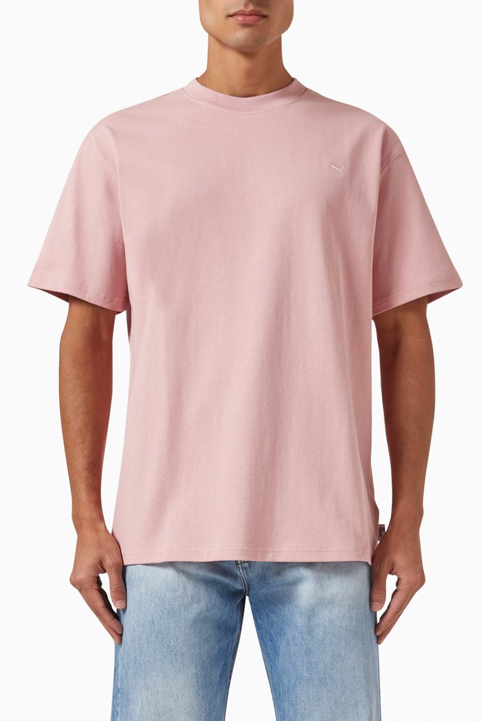 MMQ Logo T-shirt in Jersey, Pink
