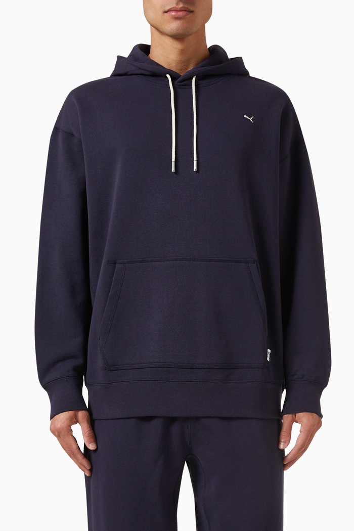 

MMQ Logo Hoodie in Cotton-fleece, Blue