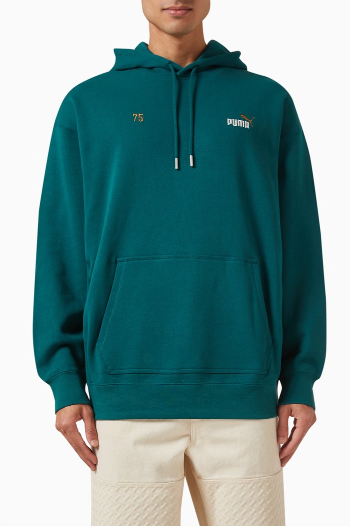 

No.1 Logo Celebration Hoodie in Cotton-fleece, Neutral