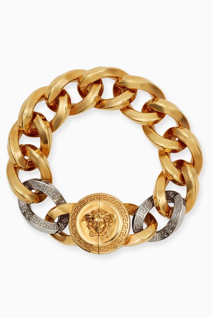 

Medusa Chain Bracelet in Brass, Multicolour