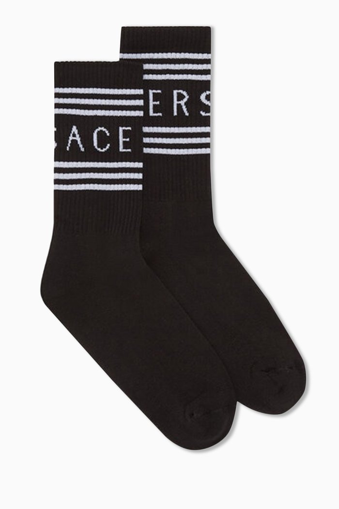 

90s Vintage Socks in Cotton-blend, Multicolour
