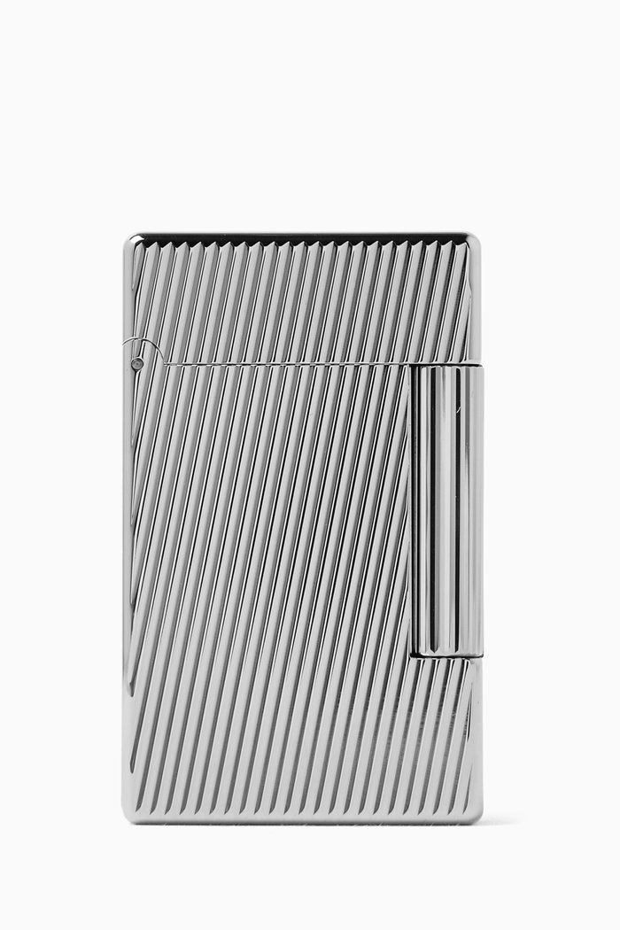 

Initial Diagonal Lighter in Brass, Silver