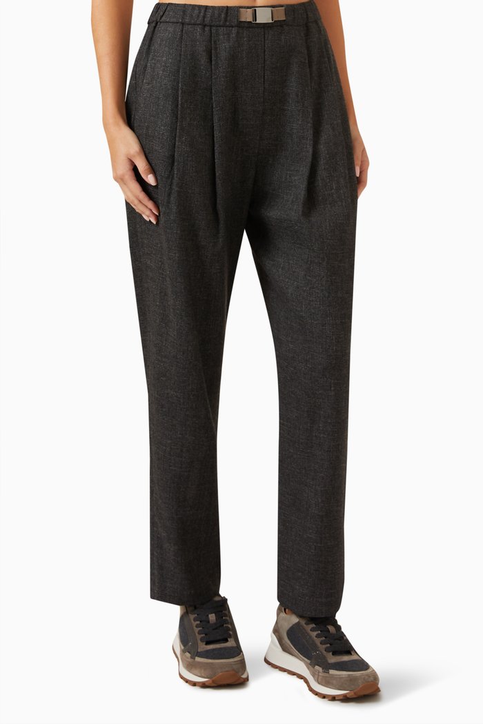 

Tapered Trackpants in Viscose-blend, Grey