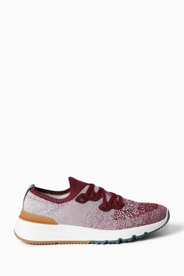 

Low Top Sneakers in Cotton Knit, Red