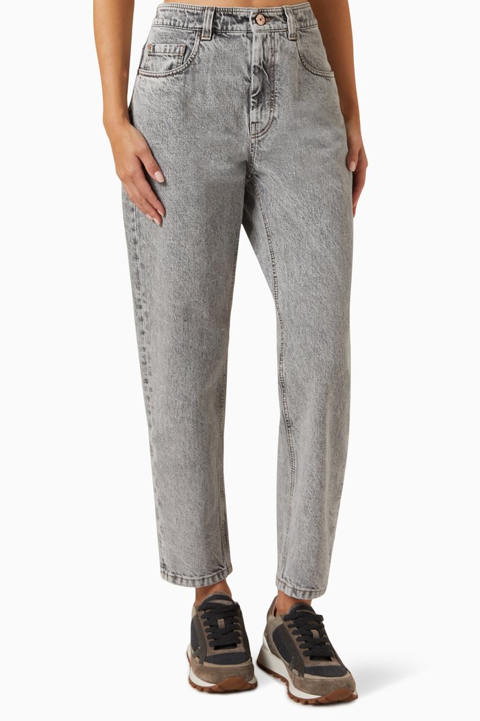 

Straight-leg Jeans in Denim, Grey
