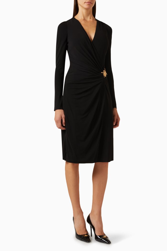 

Medusa '95 Midi Dress in Viscose-knit, Black