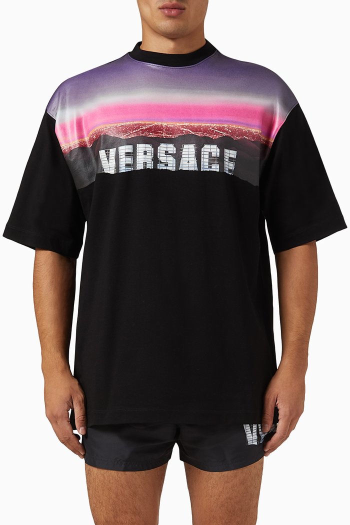 

Graphic-print Oversized T-shirt in Jersey, Multicolour