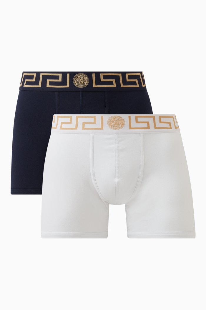 

Greca Long Border Trunks in Jersey, Multicolour