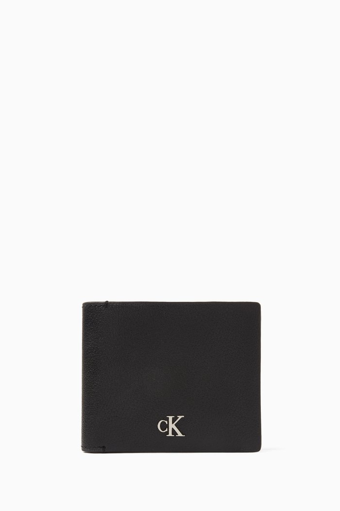 

RFID Slimfold Logo Wallet in Leather, Black