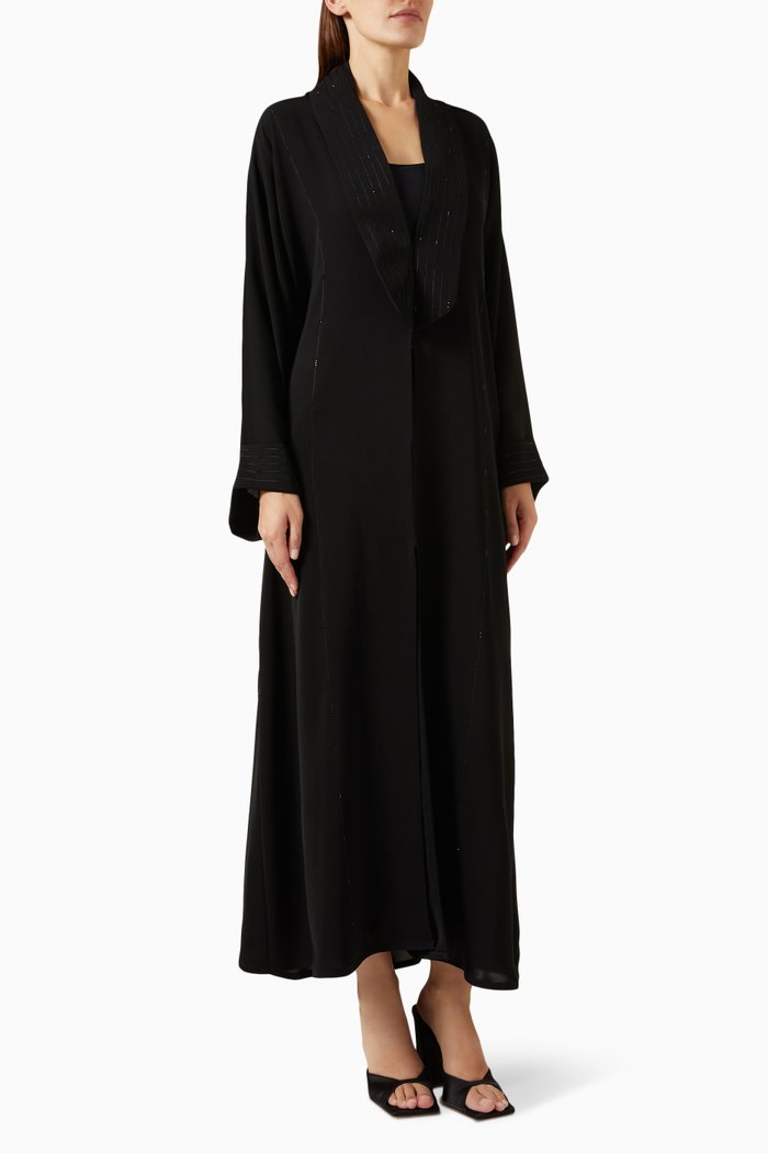 

Bead-embellished Abaya, Black