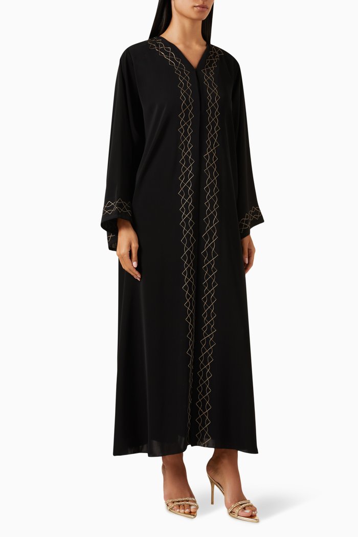 

Embroidered Abaya, Black