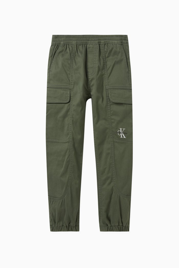 

Cargo Trousers in Sateen, Green