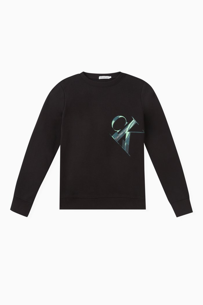 

Monogram Sweatshirt in Fleece, Black