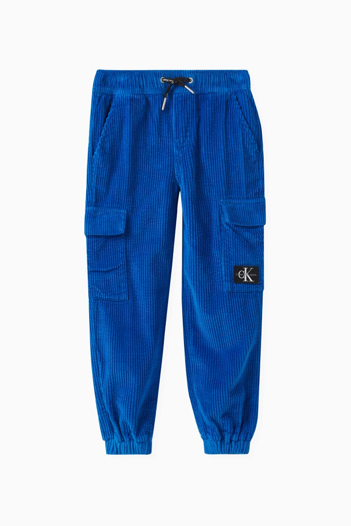 

Logo-patch Corduroy Sweatpants in Cotton, Blue