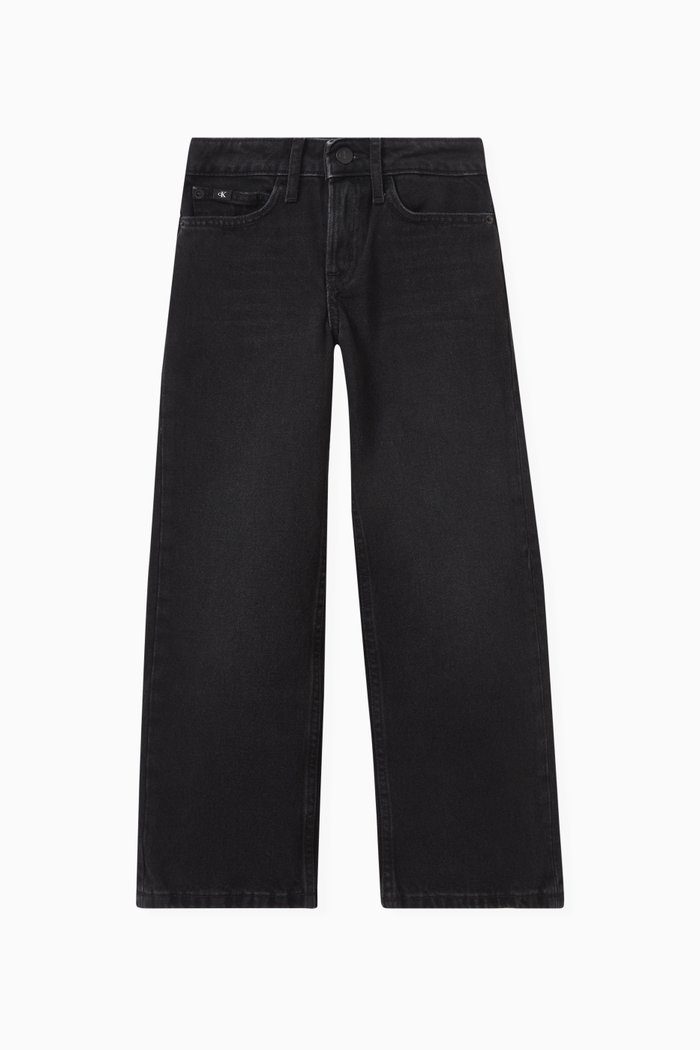 

Wide-Leg Jeans in Denim, Black