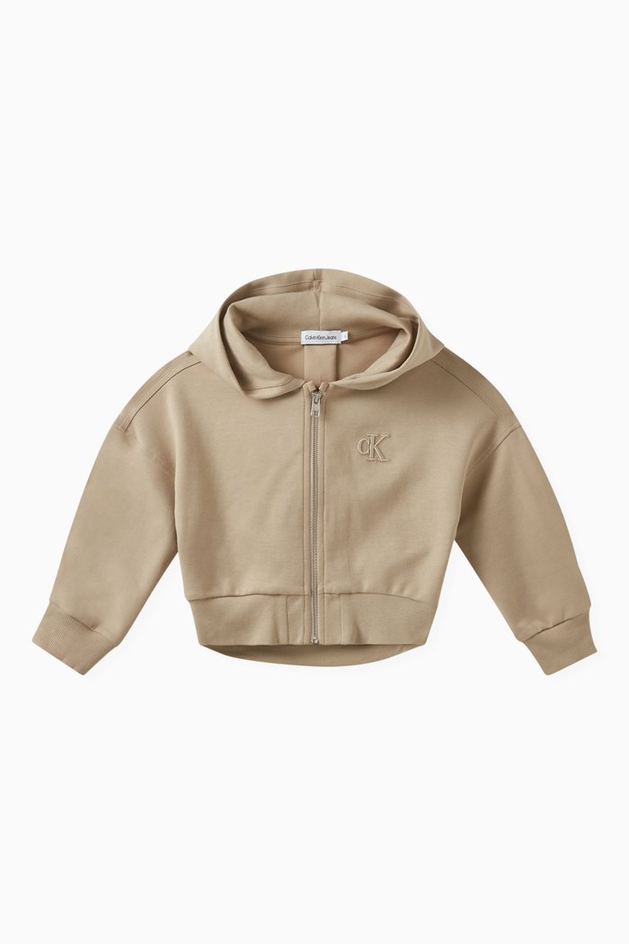 

Logo-embroidered Hoodie in Cotton, Neutral