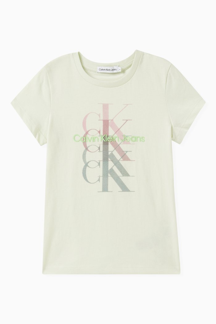 

Logo Slim-sit T-shirt in Cotton-jersey, Green