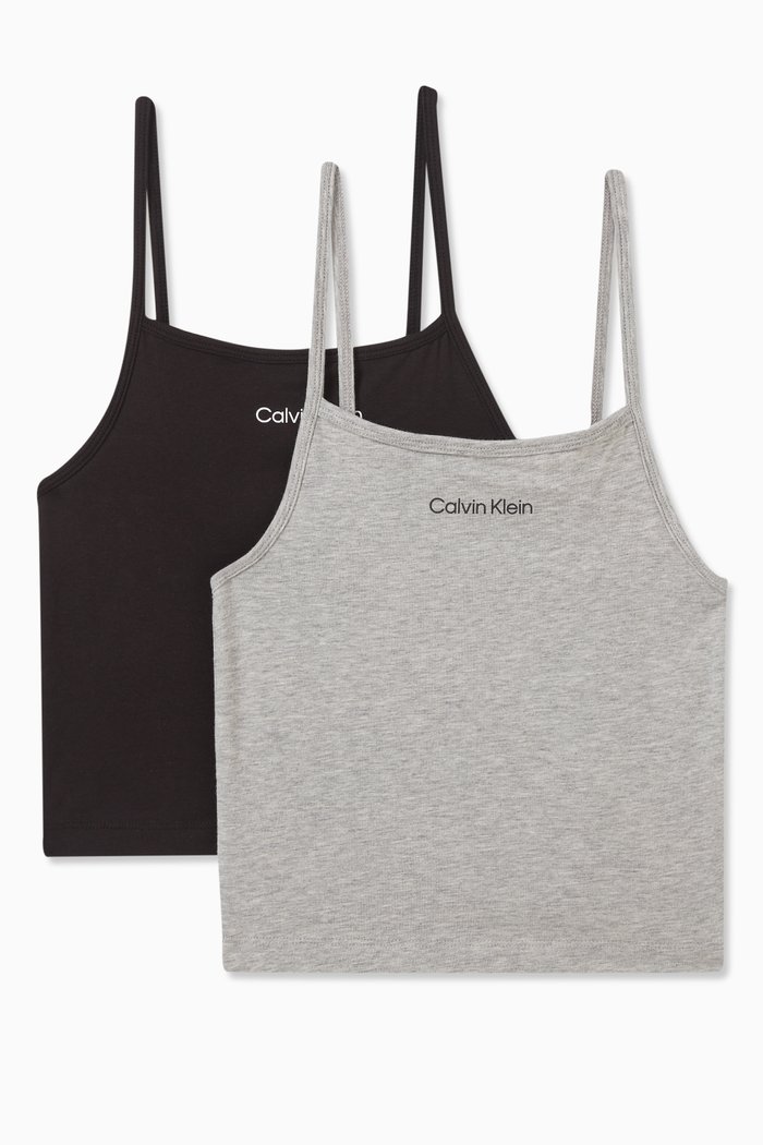 

Logo Vests in Cotton, Set of 2, Multicolour