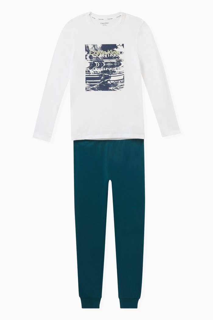

Logo PJ Set in Cotton-jersey, Multicolour