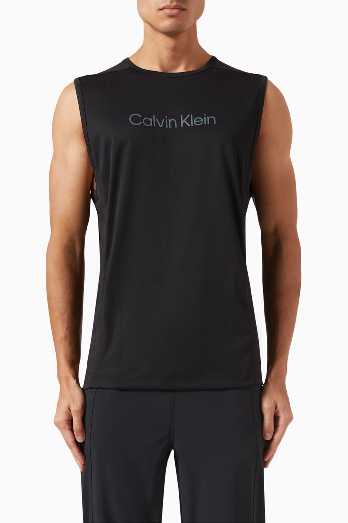 

Logo Tank Top in Technical-jersey, Black