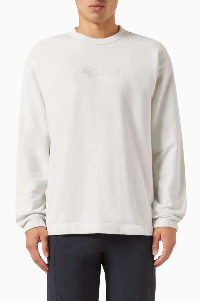 

Logo Sweatshirt in Cotton-terry, White