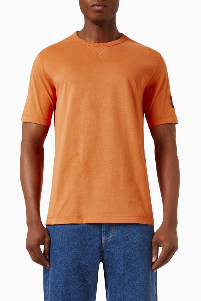 

Logo Badge T-shirt in Cotton, Orange