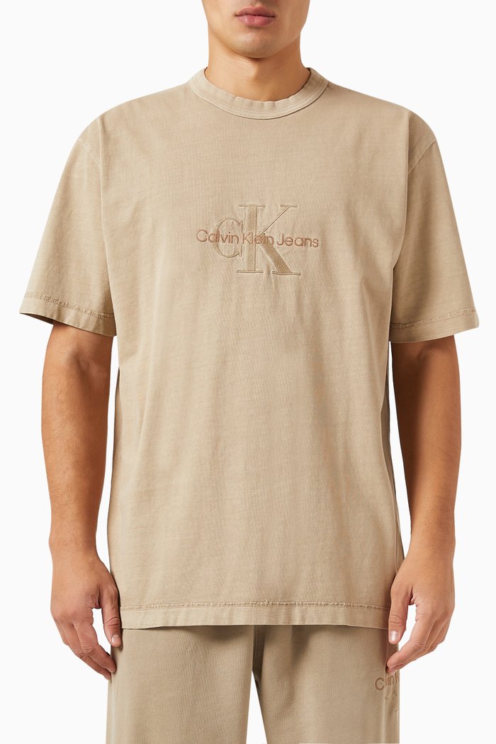 

Monogram Logo T-shirt in Cotton, Neutral