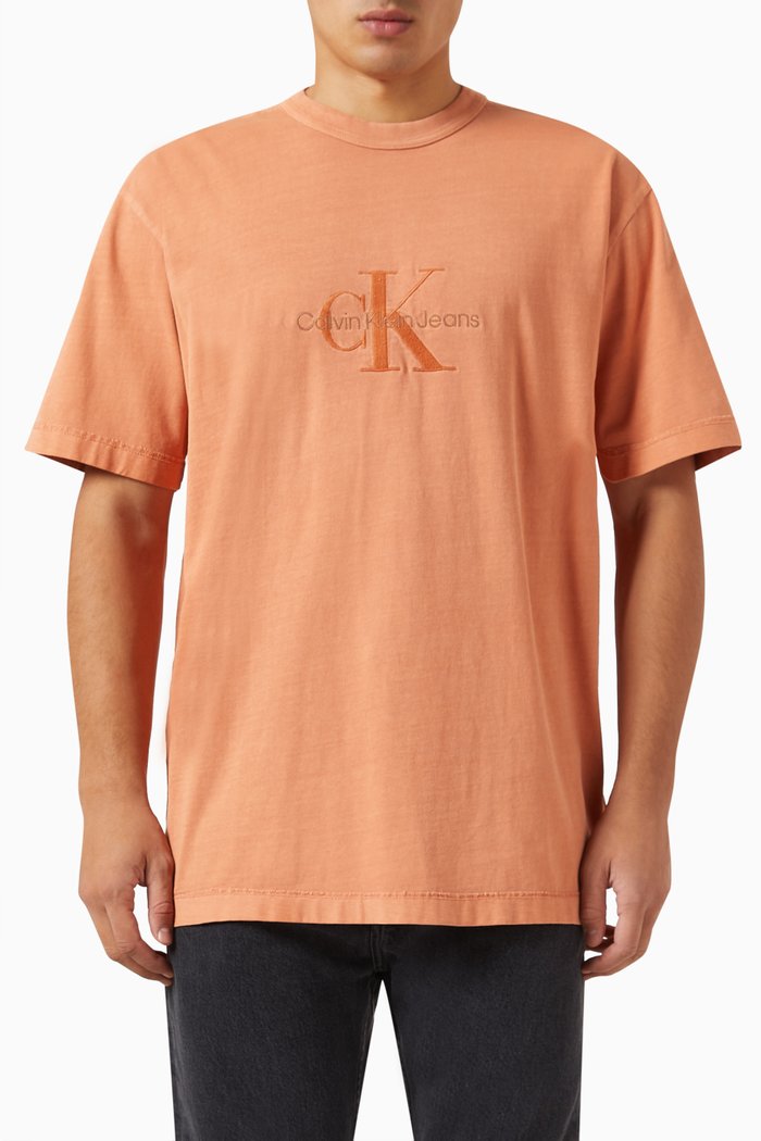 

Monogram Logo T-shirt in Cotton, Orange