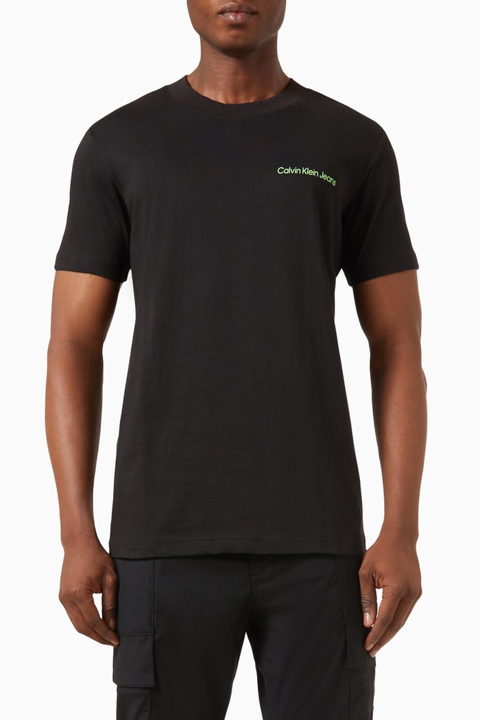 

Logo Tape T-shirt in Cotton-jersey, Black