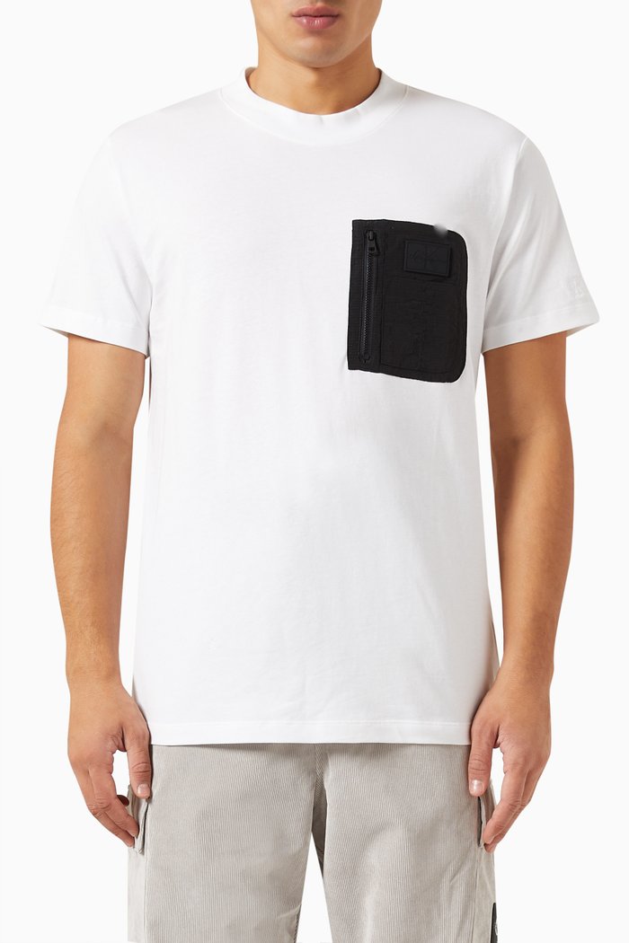 

Pocket T-shirt in Cotton, White