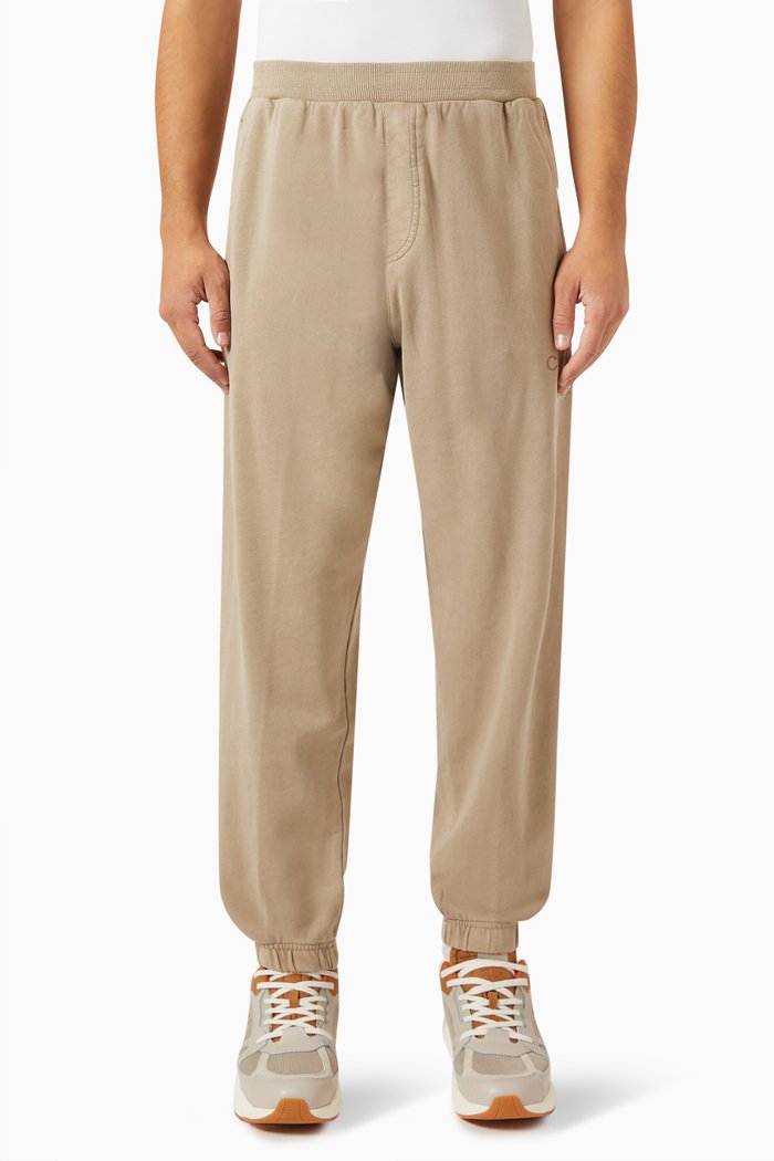 

Mineral Dyed Logo Sweatpants in Cotton Blend, Neutral