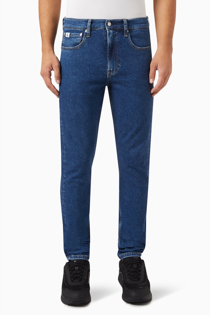 

Slim-fit Tapered Jeans in Denim, Blue