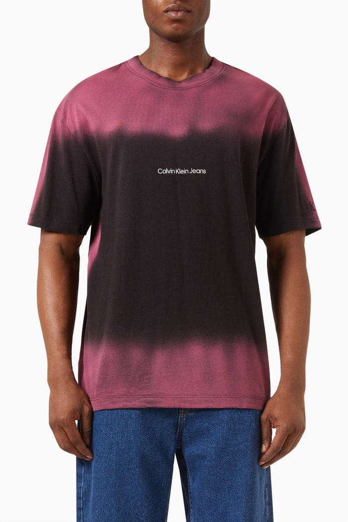 

Spray Print Relaxed-fit T-shirt in Cotton-jersey, Black