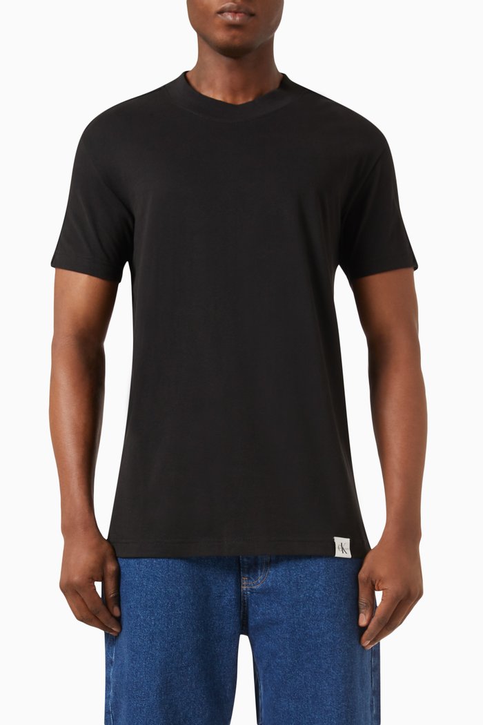 

Logo Patch T-shirt in Cotton, Black