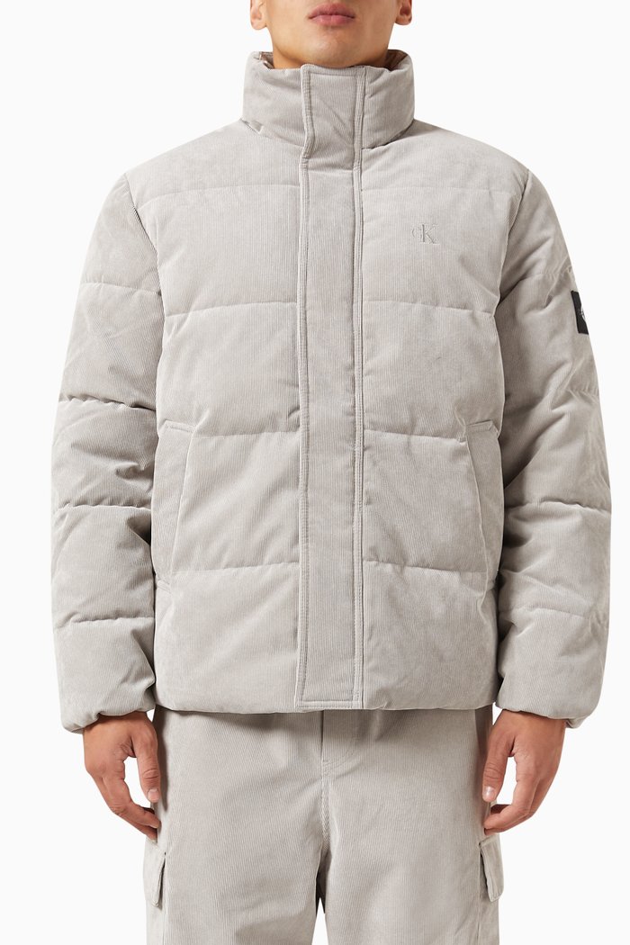 

Puffer Jacket in Corduroy, Grey